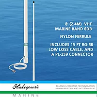 Shakespeare 5206-N White 8' Marine Antenna