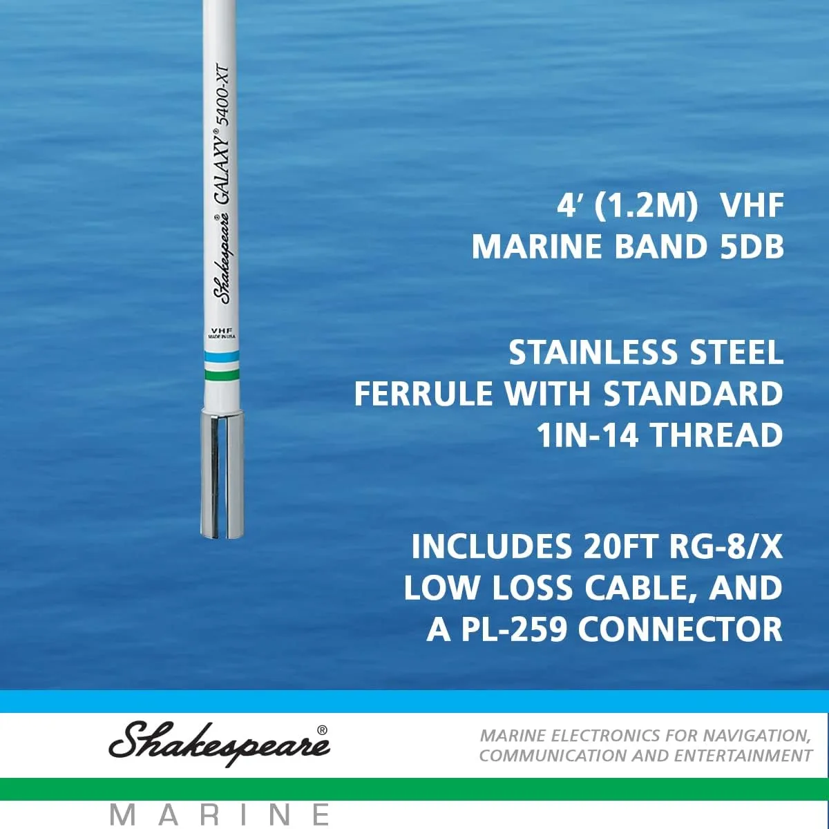 Shakespeare 5400-XT Galaxy 4' VHF Antenna - 3dB Gain