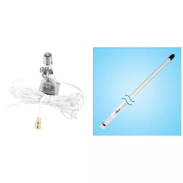 Shakespeare QCM-S QuickConnect Stainless Steel Mount and QC-4 QuickConnect VHF Antenna (4' VHF Marine Band 3dB)