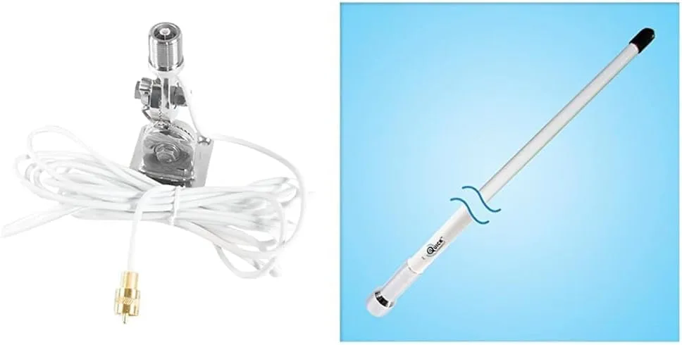 Shakespeare QCM-S QuickConnect Stainless Steel Mount and QC-4 QuickConnect VHF Antenna (4' VHF Marine Band 3dB)