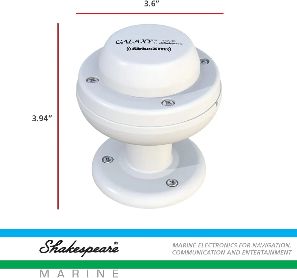Shakespeare SRA-50 Galaxy SiriusXM Satellite Antenna, White