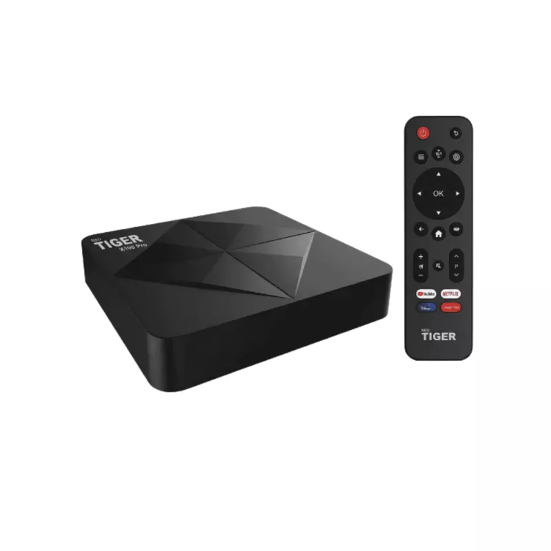 Red Tiger X100 Pro Android 12 TV Box | 4K UHD, 4GB RAM / 32GB ROM, Voice Remote