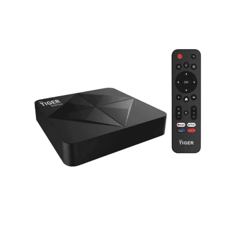 Red Tiger X100 Pro Android 12 TV Box | 4K UHD, 4GB RAM / 32GB ROM, Voice Remote