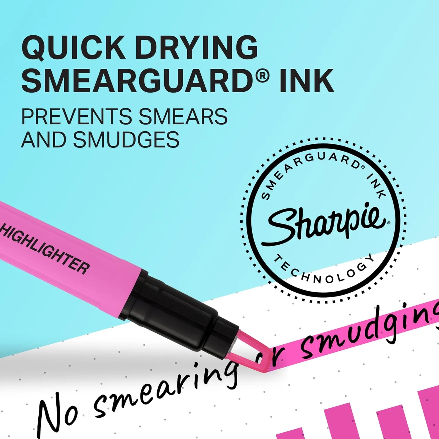 Sharpie Clear View Highlighter Stick, Assorted, 3/Pack (1950748) Yellow+Pink+Green 3 Count (Pack of 1)