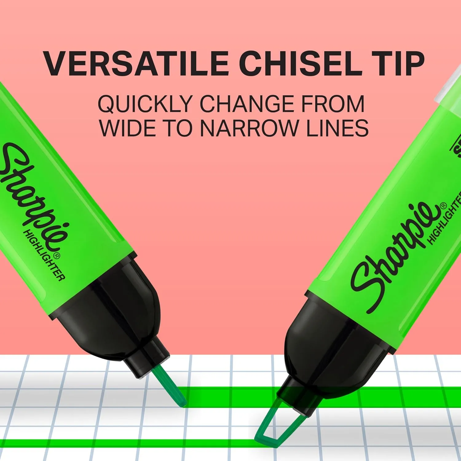 SHARPIE Clear View Highlighters, See-Through Chisel Tip, Assorted Colors