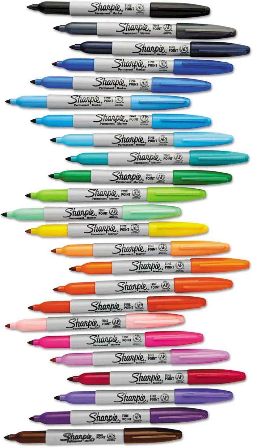 Sharpie Permanent Markers, Assorted Colors - 24 Count