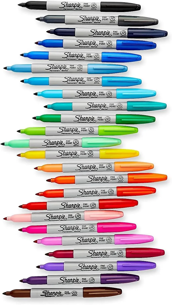 Sharpie Permanent Markers, Assorted Colors - 24 Count
