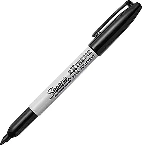 SHARPIE Extreme Permanent Markers, Fine Point, 12-Pack, Black