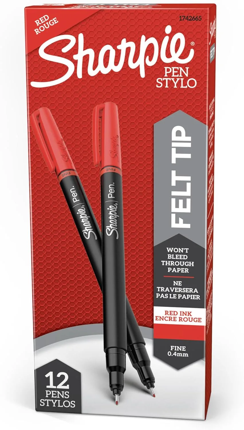 SHARPIE Fine-Point Felt Tip Pens (0.4mm)