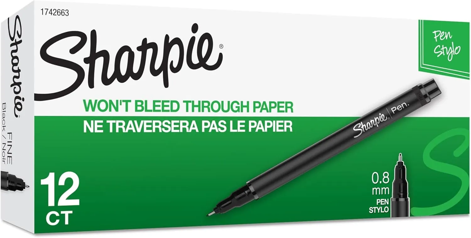 SHARPIE Fine-Point Felt Tip Pens (0.4mm)