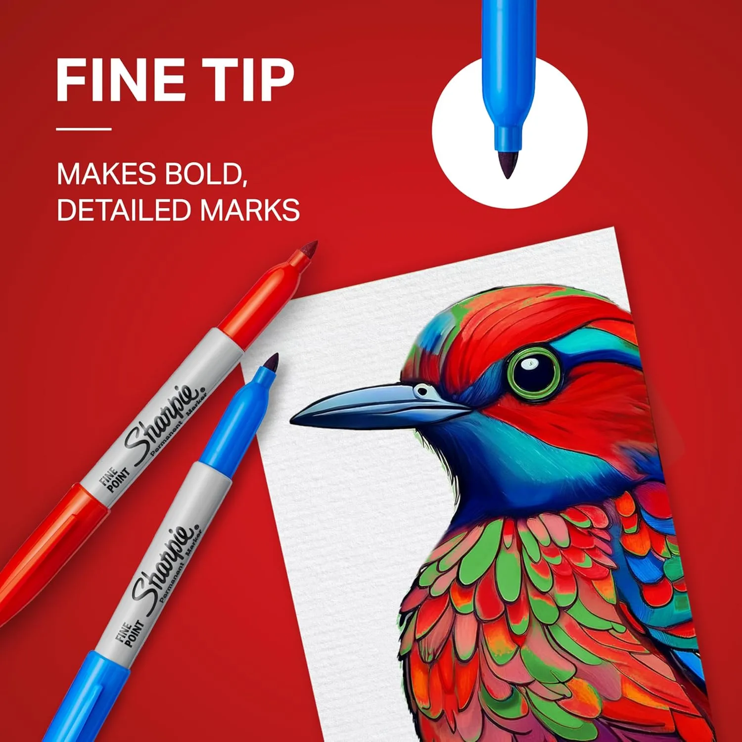 Sharpie Permanent Fine-Point Markers, Assorted Colors, Pack Of 12
