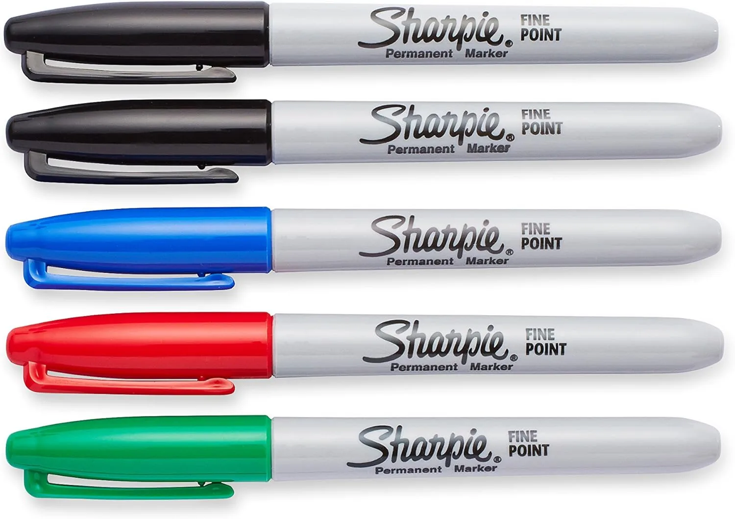 Sharpie Permanent Markers, Fine Point, Assorted Colors, 5 Count