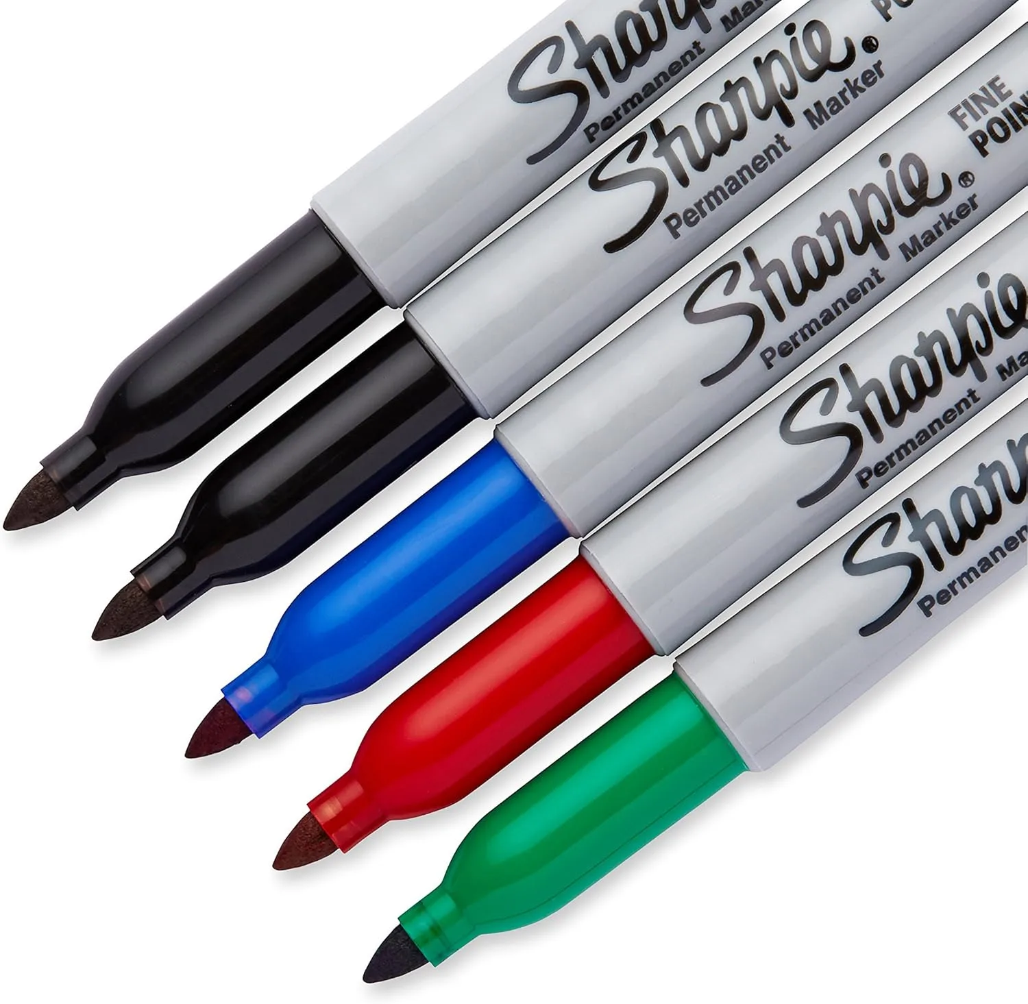 Sharpie Permanent Markers, Fine Point, Assorted Colors, 5 Count