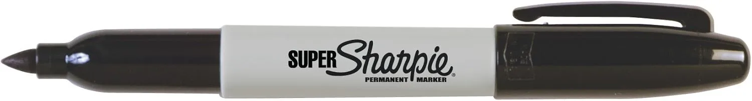Sharpie Super Fine Point Permanent Markers, Black, Pack of 6