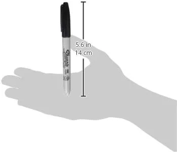 Sharpie Permanent Markers, Fine Tip, Black, 12 Count - For Classroom, Office, & Home, Quick Drying, Fade Resistant, For Wood