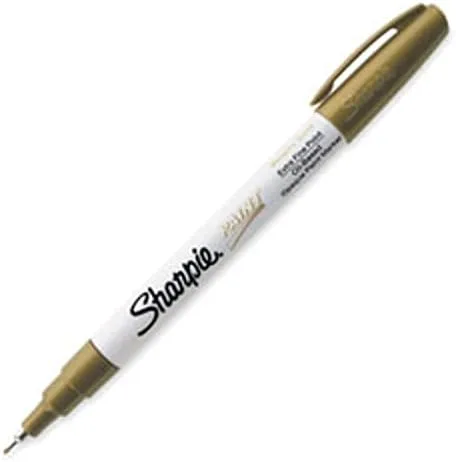 SHARPIE® Paint Markers, Extra Fine Point, Metallic Gold Ink