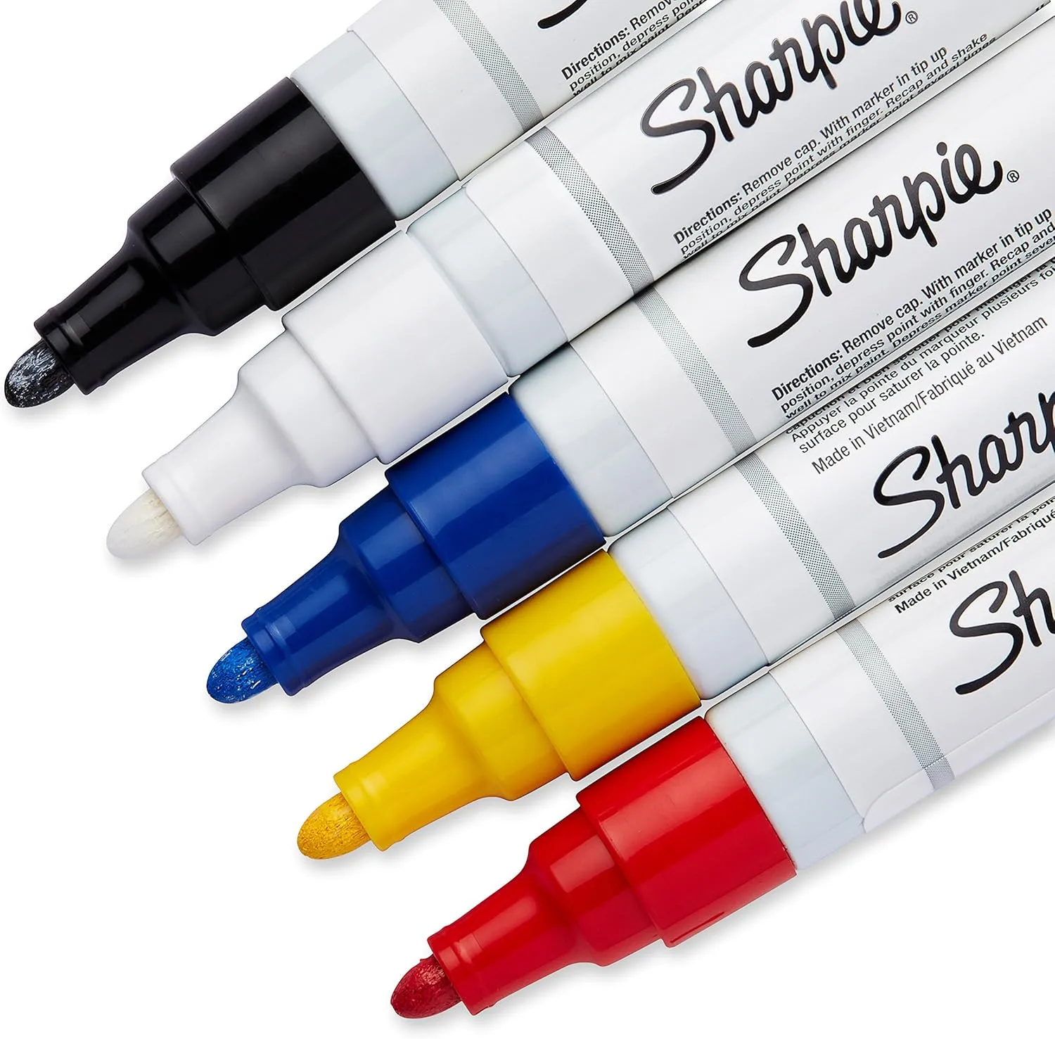 Sharpie Oil-Based Paint Markers, Medium Point, Assorted Colors - 5 Count