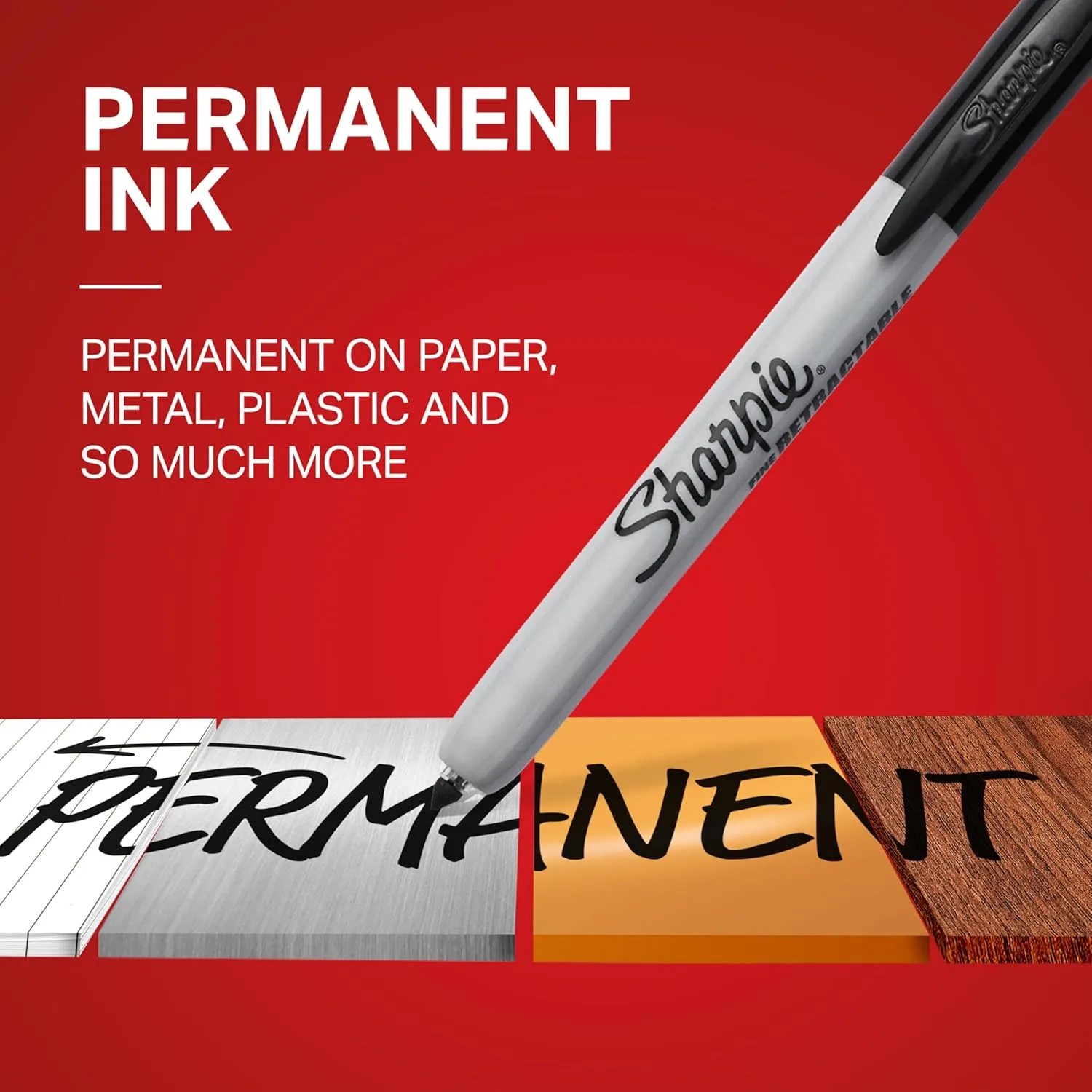 Sharpie Retractable Permanent Markers, Fine Point, Assorted Colors, 3 Count