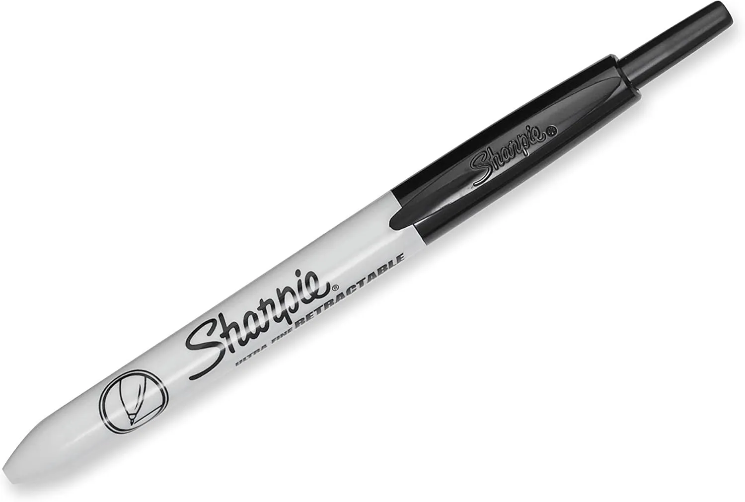 Sharpie Retractable Permanent Markers, Ultra Fine Point, Black, 12 Count