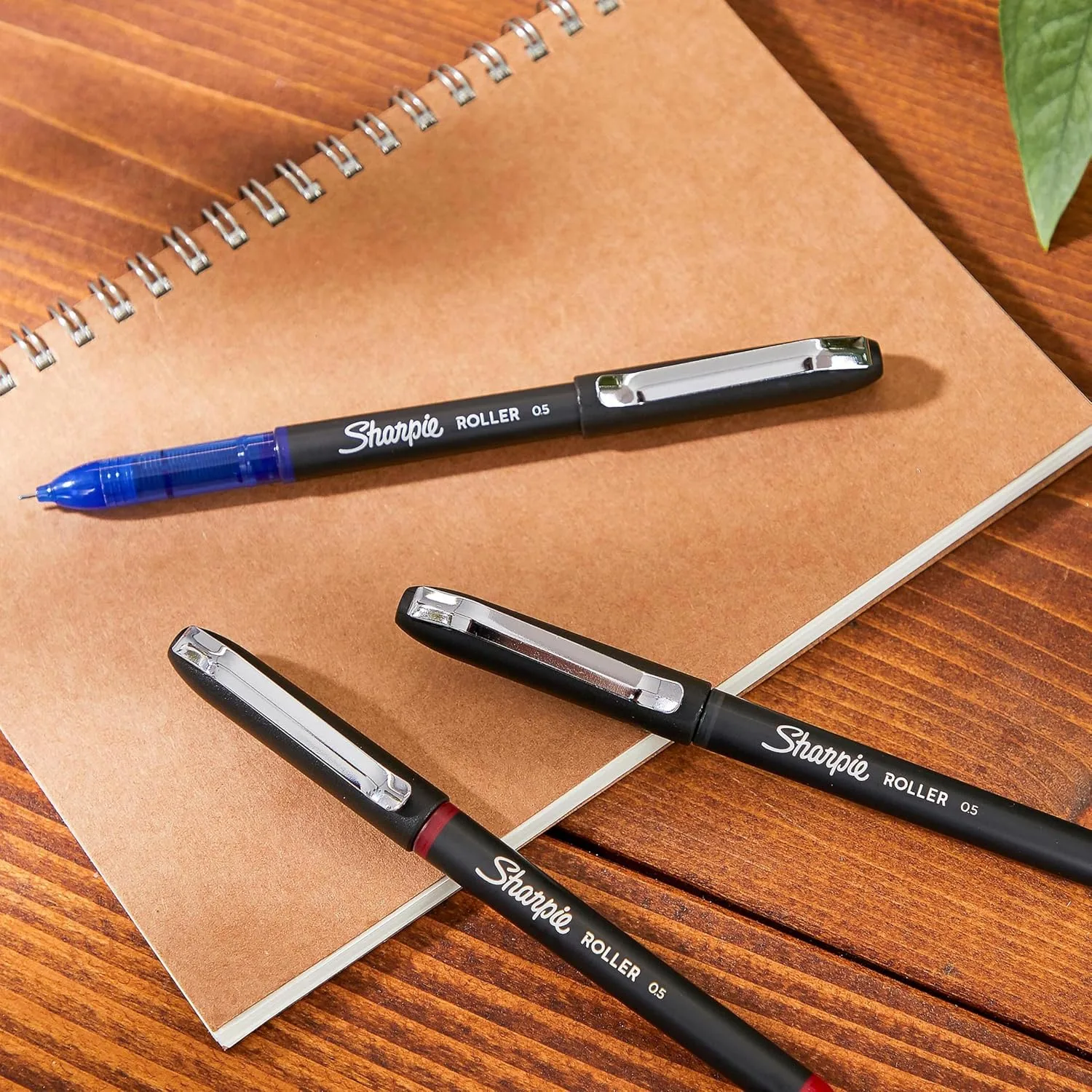 Sharpie Rollerball Pens, Needle Point 0.5mm, Black Ink, Pack of 4