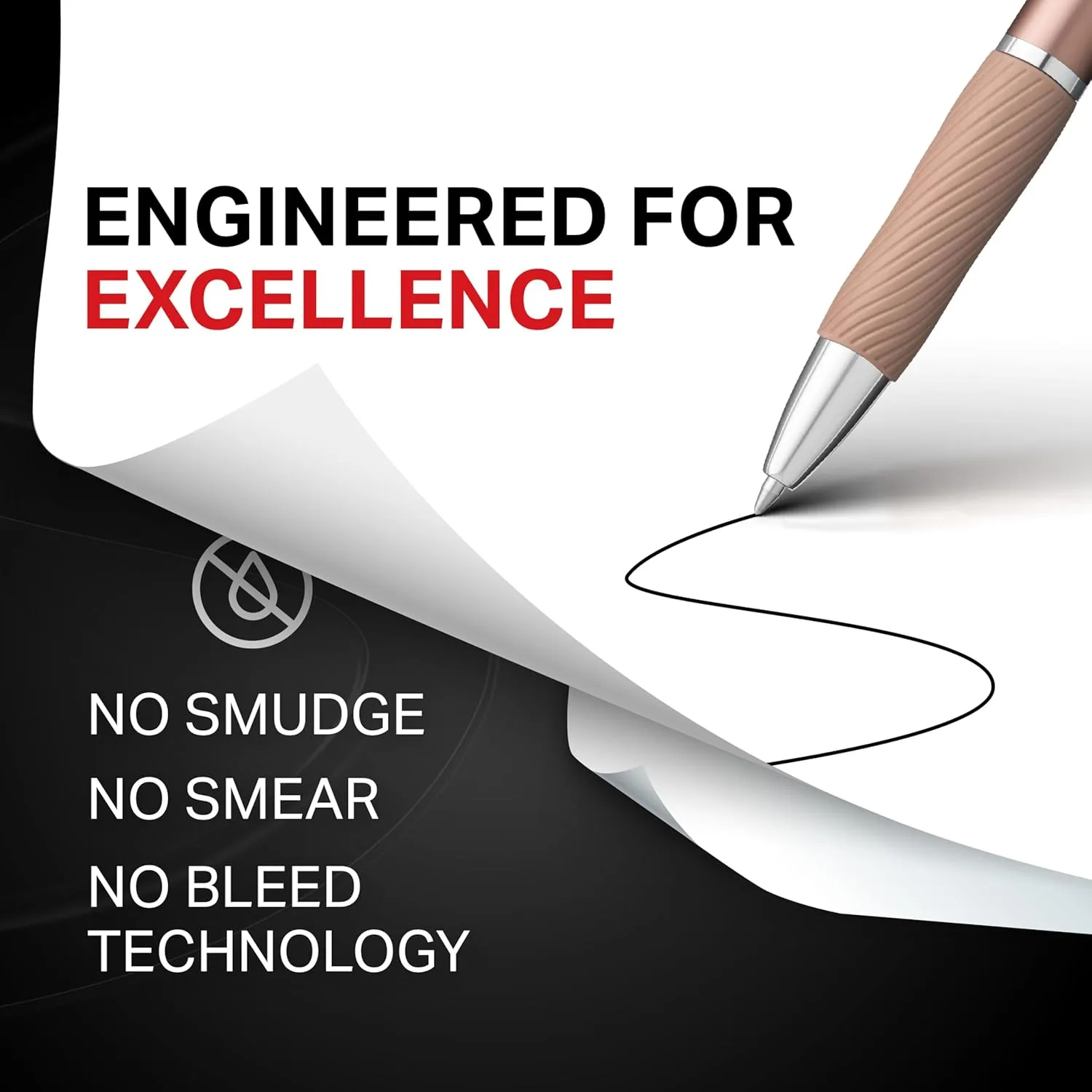 Sharpie S-Gel, Gel Ink Pens, Medium Point (0.7mm), Sleek Metal Barrel, Black Ink, 12 Count - Champagne with Black Ink