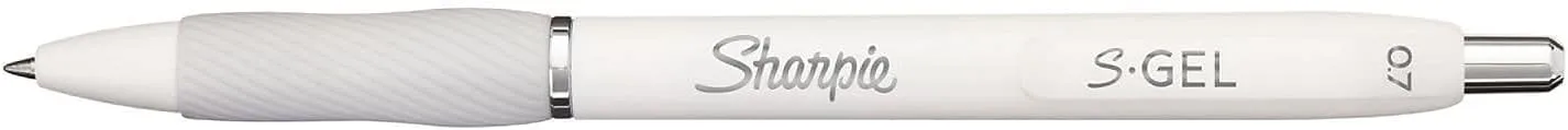Sharpie S-Gel Gel Pens Drawing Pens Gel Ink for Journaling Writing Coloring Medium Point (0.7mm) White Barrel Assorted Ink Colors 4 Count