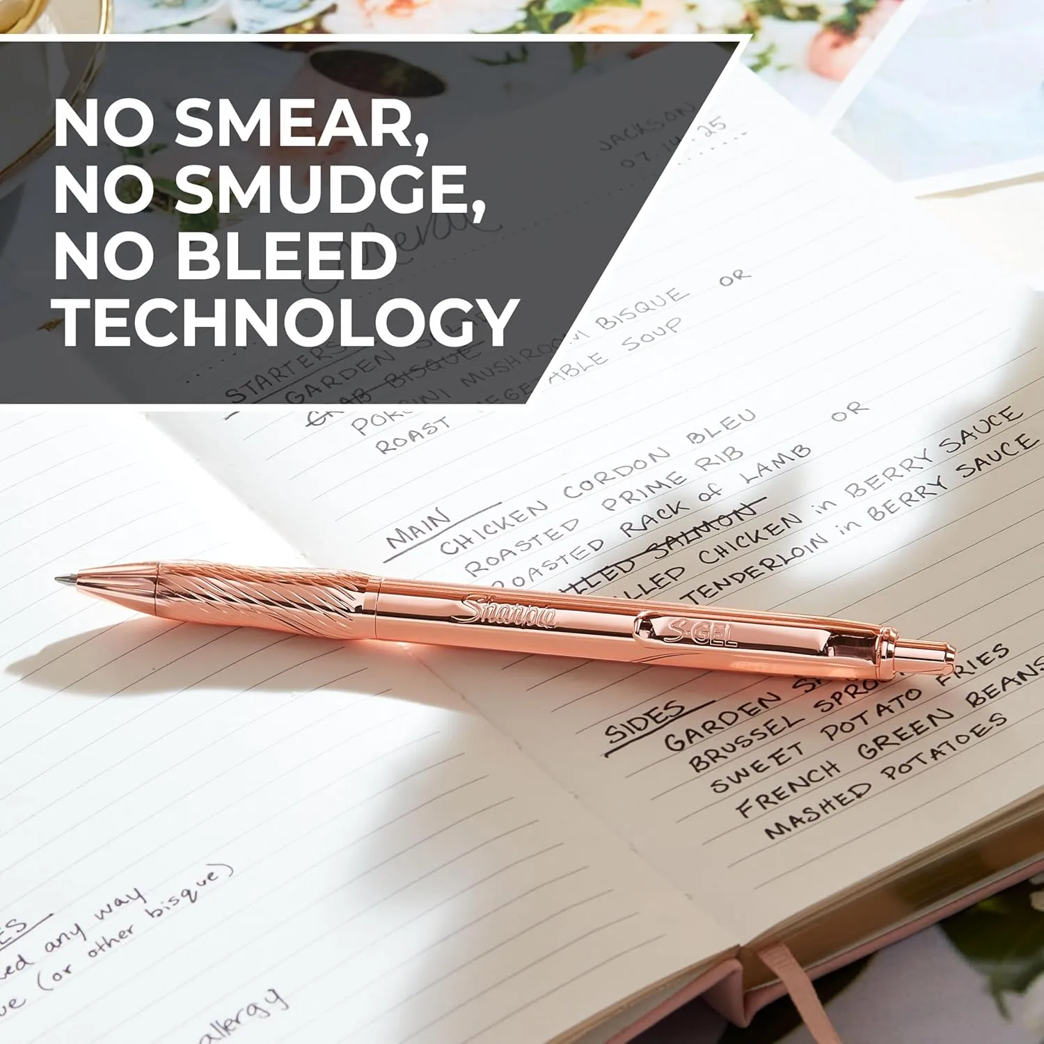 Sharpie S-Gel Gel Pen, Copper Metal Body, Medium Point (0.7mm), Black Ink, Includes 1 Pen and 1 Additional Ink Refill