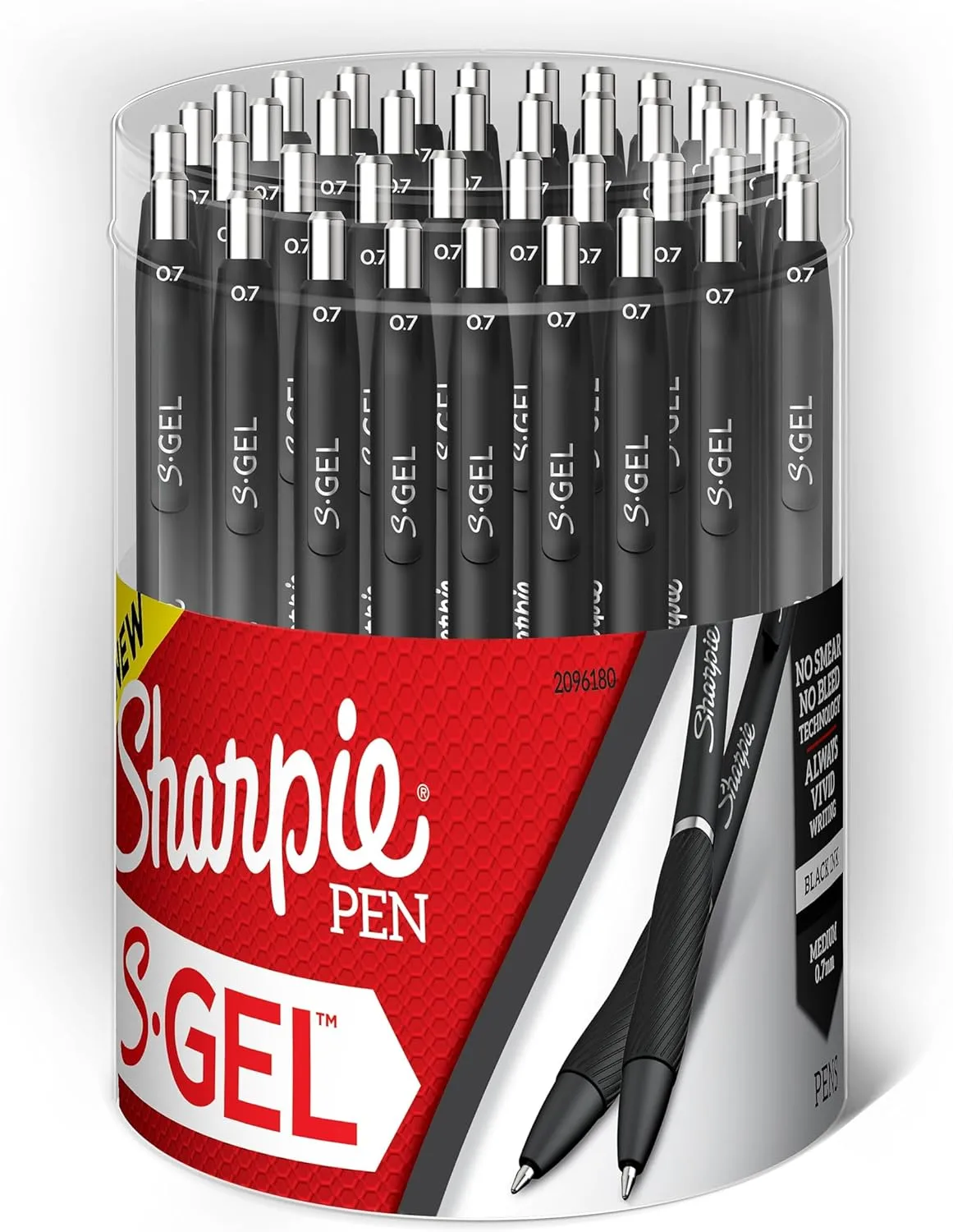 Sharpie S-Gel Gel Pen, Medium Point, Black Ink, 36/Pack (2096180)