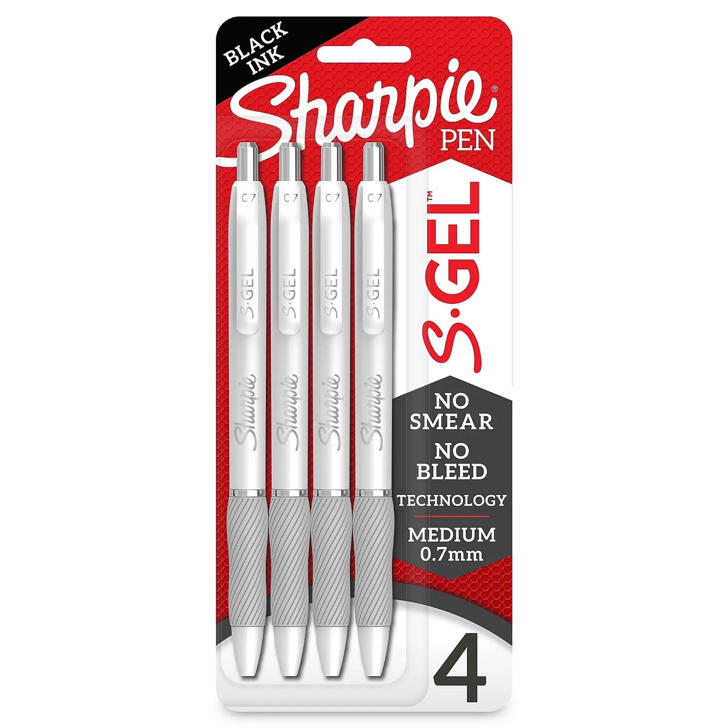 SHARPIE S-Gel Fashion Barrel Gel Pens, Medium Point (0.7mm), Black Ink