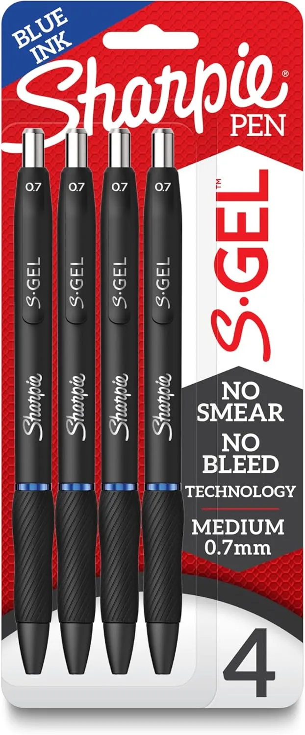 SHARPIE S-Gel Gel Pens Medium Point (0.7mm) Blue Ink