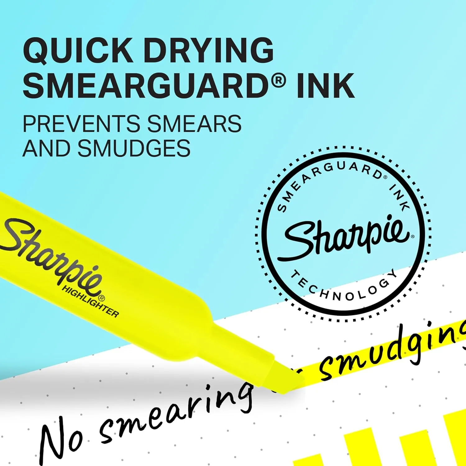 Sharpie Tank Style Highlighters, Chisel Tip, Fluorescent Blue, Box of 12
