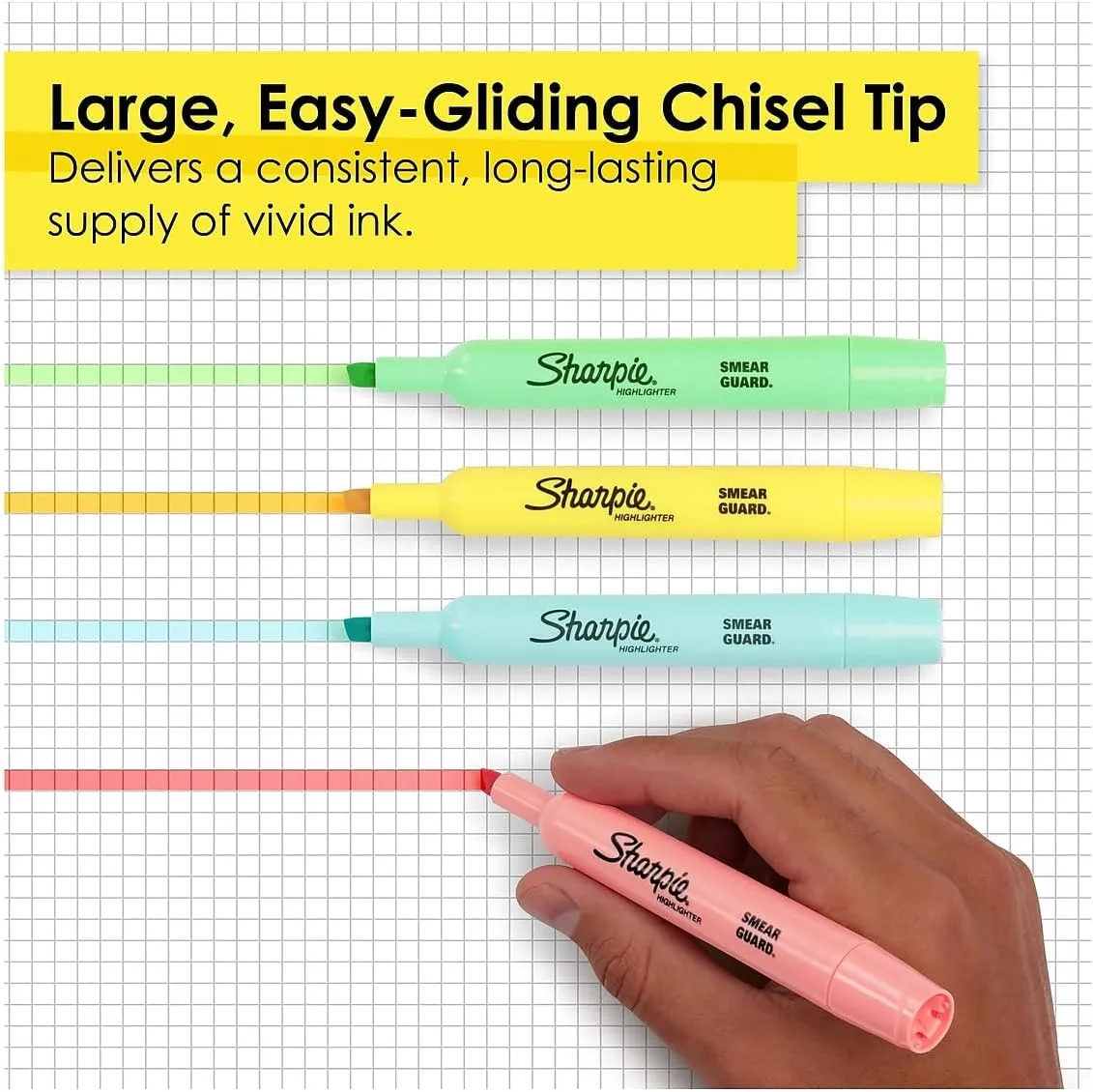 Sharpie Tank Highlighters, Chisel Tip, Assorted Colors, 6/Pack (2157488)