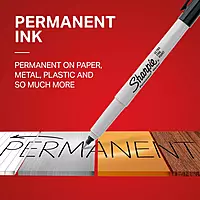 Sharpie Permanent Markers, Ultra Fine Tip, Black, 12 Count - For Classroom, Office, Home, Quick Drying, Fade Resistant