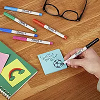 Sharpie Permanent Markers, Ultra Fine Tip, Black, 12 Count - For Classroom, Office, Home, Quick Drying, Fade Resistant