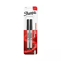 Sharpie 37161PP Permanent Markers, Ultra Fine Point, Black, 2 Count
