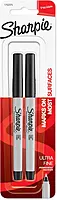 Sharpie 37161PP Permanent Markers, Ultra Fine Point, Black, 2 Count