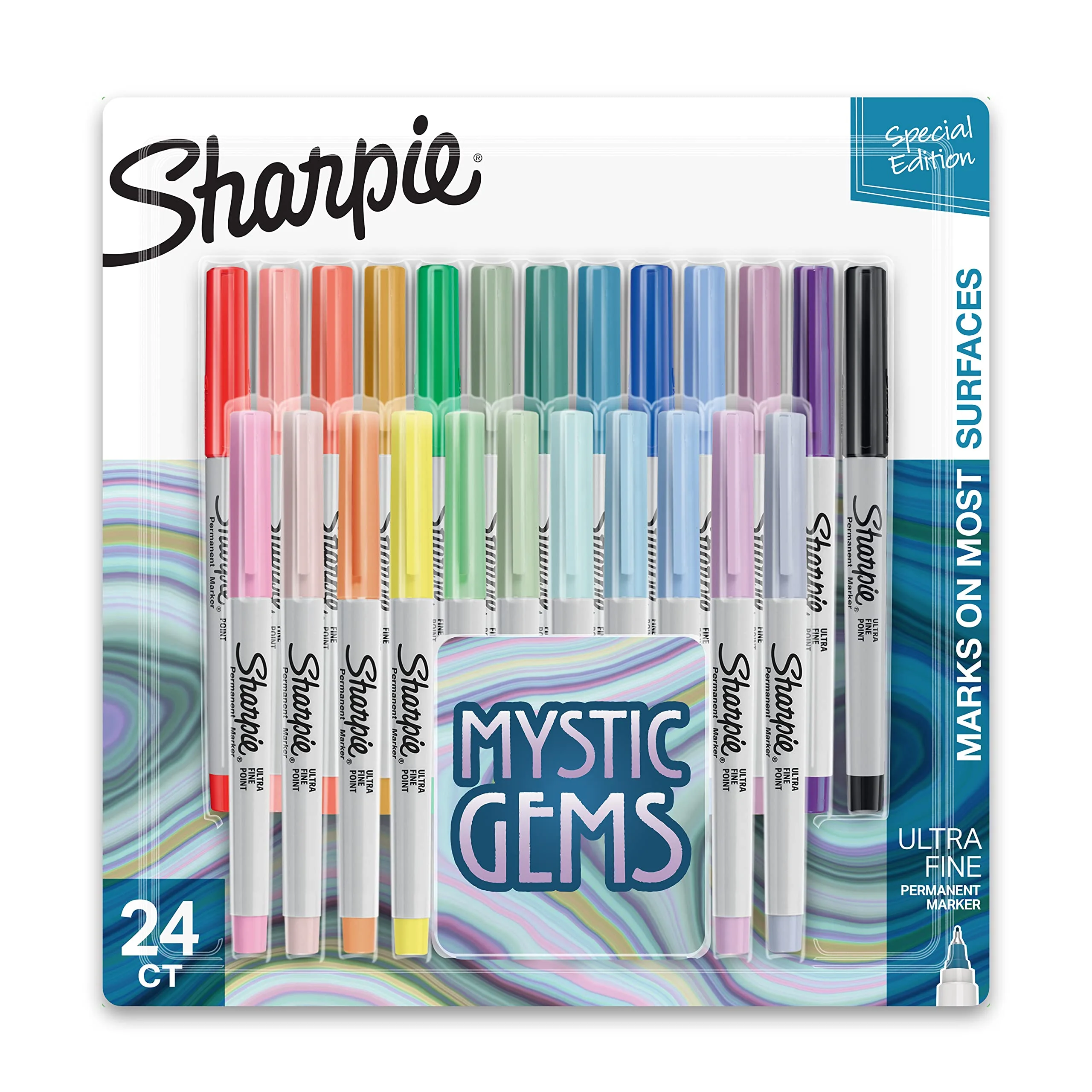 Sharpie Permanent Markers, Assorted Colors - 24 Count