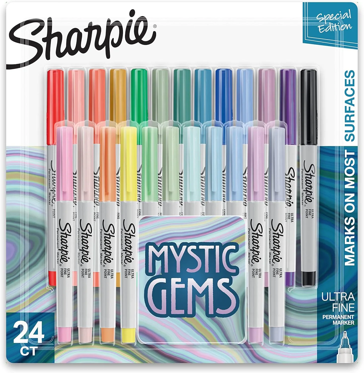 Sharpie Permanent Markers, Assorted Colors - 24 Count