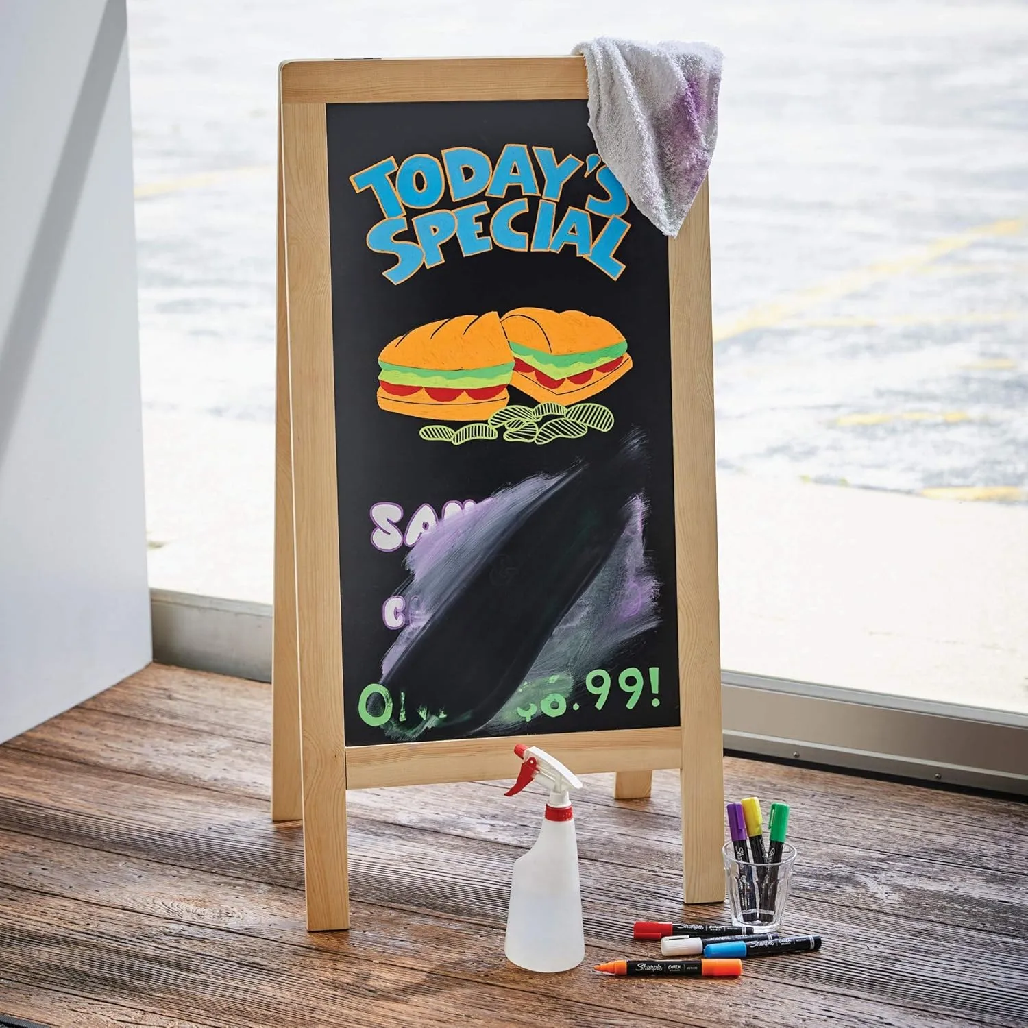 SHARPIE Wet-Erase Chalk Markers, Medium Point, Assorted Colors