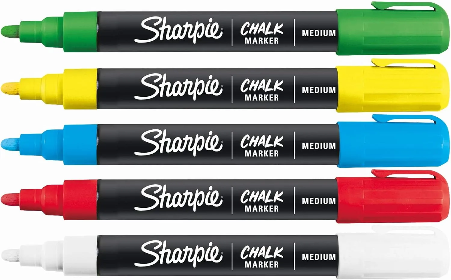 SHARPIE Wet-Erase Chalk Markers, Medium Point, Assorted Colors