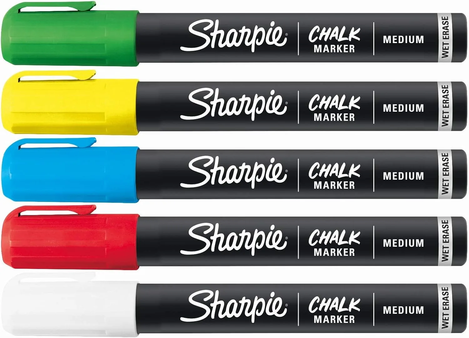 SHARPIE Wet-Erase Chalk Markers, Medium Point, Assorted Colors
