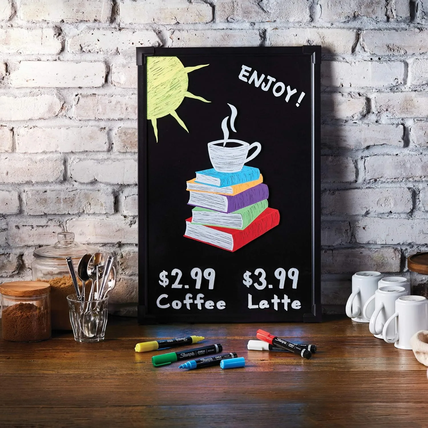 SHARPIE Wet-Erase Chalk Markers, Medium Point, Assorted Colors