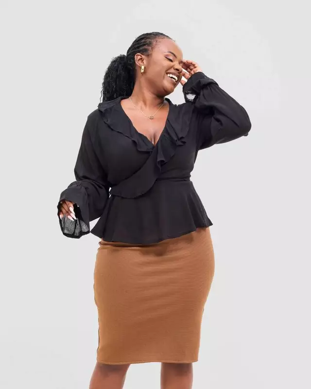 Silk House Collection Elvi Skirt - Brown Checked