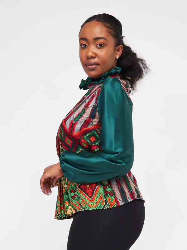 Silk House Collection Kyomi Top - Green