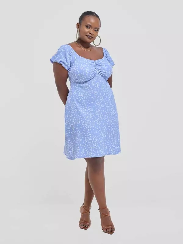 Silk House Collection Arabella Dress - Blue Floral