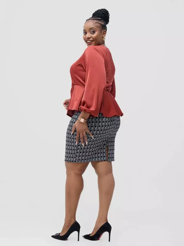 Silk House Collection Raya Top - Burnt Orange