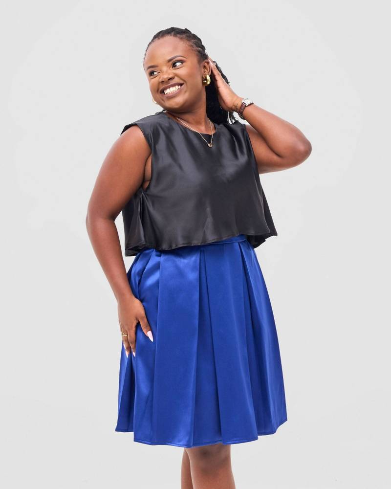 Silk House Collection Suzanne Skirt - Blue