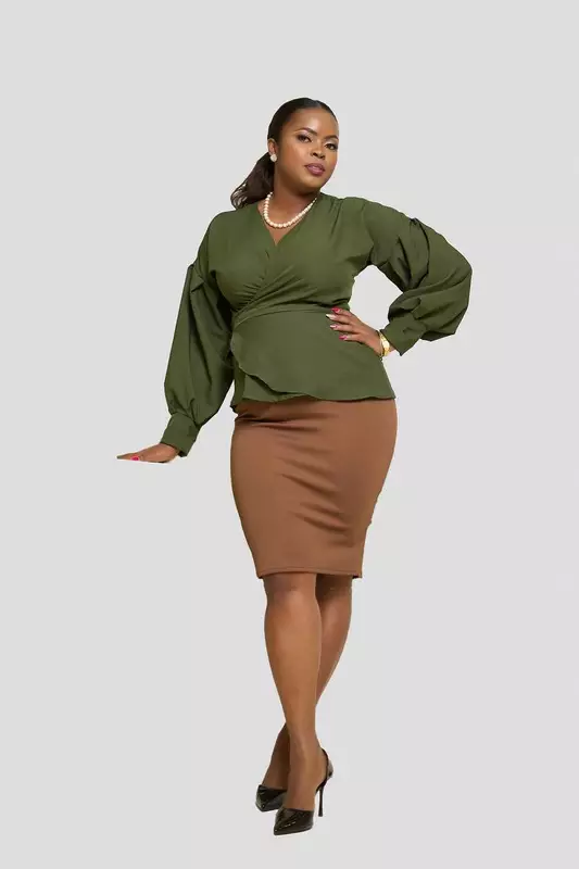 Silk House Collection Maya Top - Green