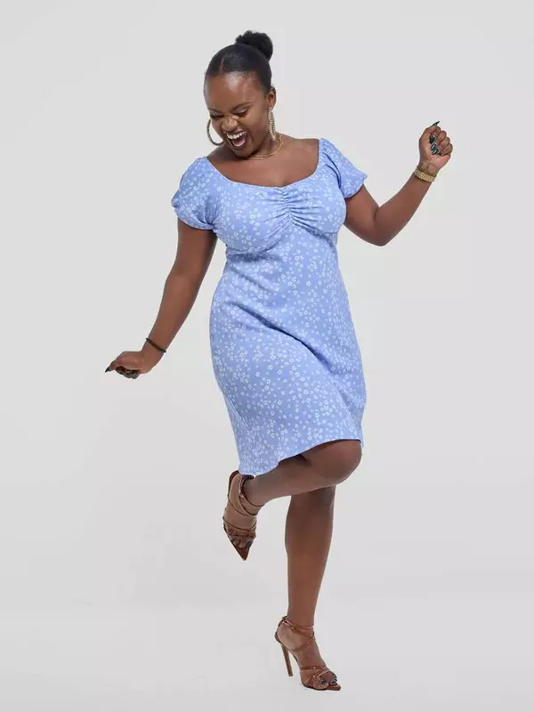 Silk House Collection Arabella Dress - Blue Floral