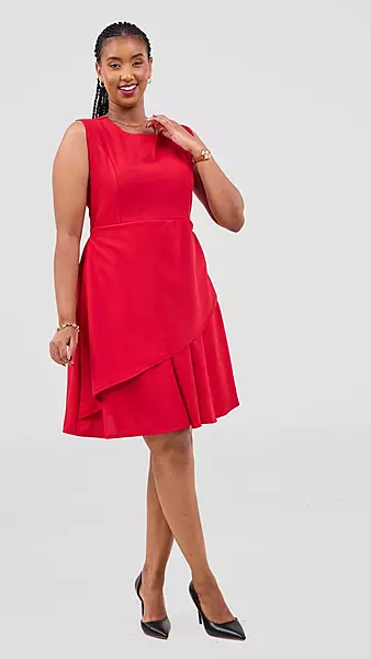 Silk House Collection Curvy Plus Size Brielle Dress - Red